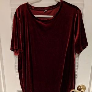 Plain velvet tee